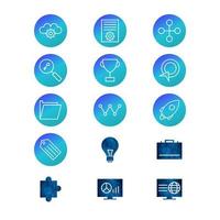 Icon Set Of Search Engine Optimization For Personal And Commercial Use... vector