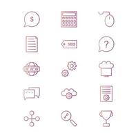 Icon Set Of Search Engine Optimization For Personal And Commercial Use... vector