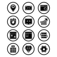 Icon Set Of Search Engine Optimization For Personal And Commercial Use... vector