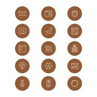 Icon Set Of Search Engine Optimization For Personal And Commercial Use... vector