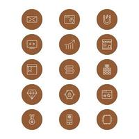 Icon Set Of Search Engine Optimization For Personal And Commercial Use... vector