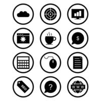 Icon Set Of Search Engine Optimization For Personal And Commercial Use... vector