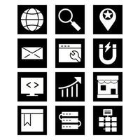 Icon Set Of Search Engine Optimization For Personal And Commercial Use... vector