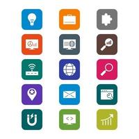 Icon Set Of Search Engine Optimization For Personal And Commercial Use... vector