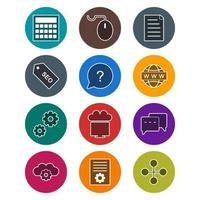 Icon Set Of Search Engine Optimization For Personal And Commercial Use... vector