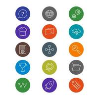 Icon Set Of Search Engine Optimization For Personal And Commercial Use... vector