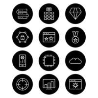 Icon Set Of Search Engine Optimization For Personal And Commercial Use... vector