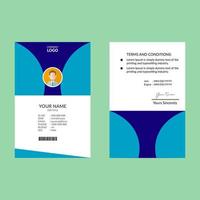 Blue Elegant ID Card Design Template vector