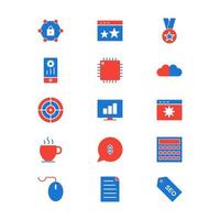 Icon Set Of Search Engine Optimization For Personal And Commercial Use... vector