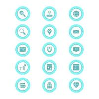 Icon Set Of Search Engine Optimization For Personal And Commercial Use... vector