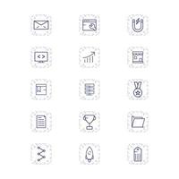 Icon Set Of Search Engine Optimization For Personal And Commercial Use... vector