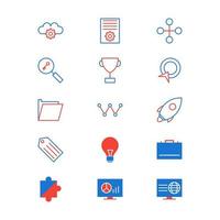 conjunto de iconos de optimización de motores de búsqueda para uso personal y comercial ... vector