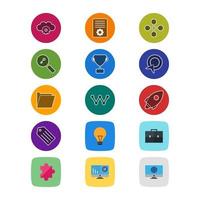 Icon Set Of Search Engine Optimization For Personal And Commercial Use... vector