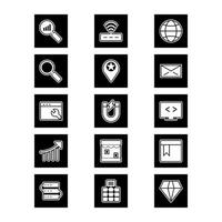 Icon Set Of Search Engine Optimization For Personal And Commercial Use... vector