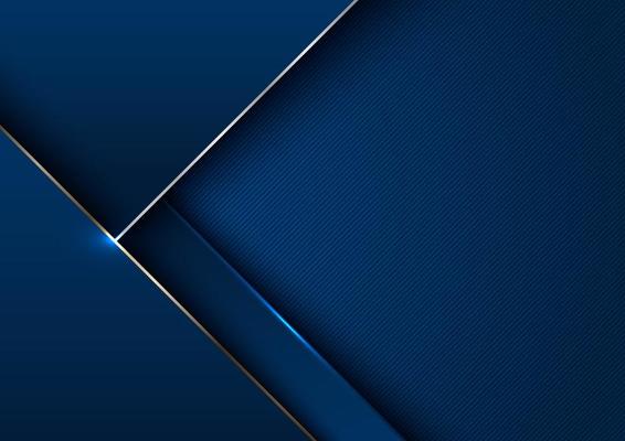 Abstract elegant template blue geometric with gold metallic