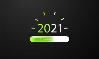 Happy New Year 2021 loading bar background. vector