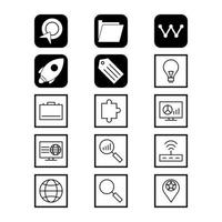 Icon Set Of Search Engine Optimization For Personal And Commercial Use... vector