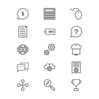 Icon Set Of Search Engine Optimization For Personal And Commercial Use... vector