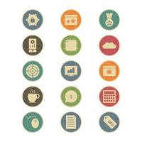 Icon Set Of Search Engine Optimization For Personal And Commercial Use... vector