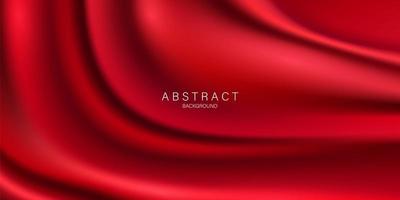 Red curtain background. Grand opening event design. vector