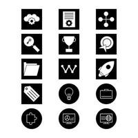 Icon Set Of Search Engine Optimization For Personal And Commercial Use... vector