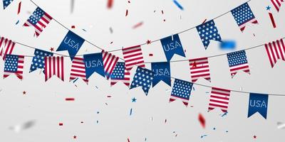 American flag background. vector