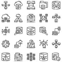 Big Data Outline Icon Set Vol1 vector