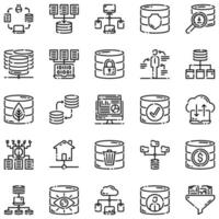 conjunto de iconos de esquema de big data vol2 vector