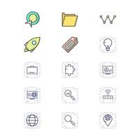 Icon Set Of Search Engine Optimization For Personal And Commercial Use... vector