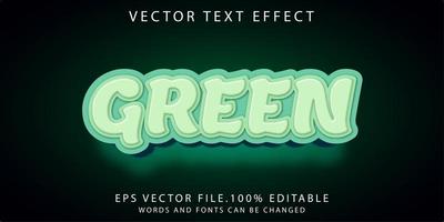 text effect green vector