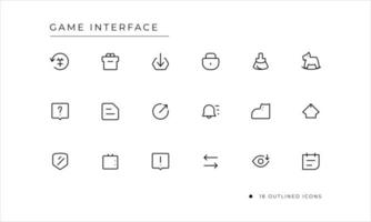 Game Interface Icon with outlined style vector