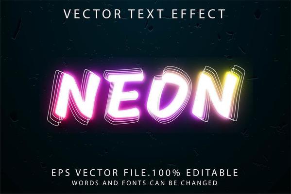 text effect neon