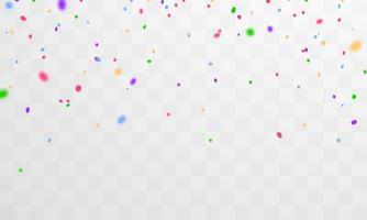 Confetti and colorful ribbons. Celebration background template vector