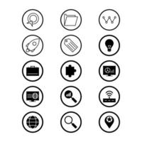 Icon Set Of Search Engine Optimization For Personal And Commercial Use... vector