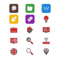 conjunto de iconos de optimización de motores de búsqueda para uso personal y comercial ... vector