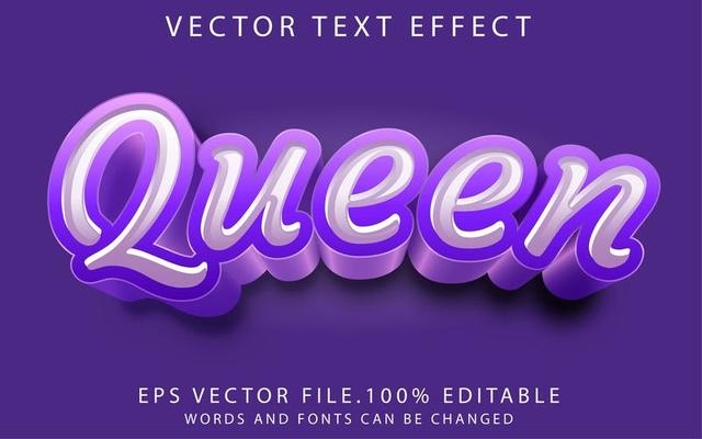 text effect queen