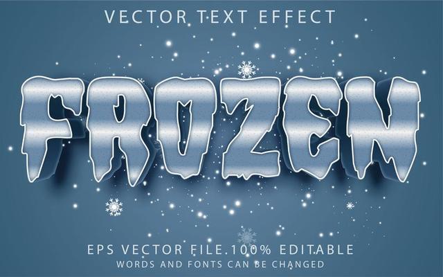 text effect frozen