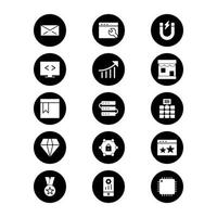 Icon Set Of Search Engine Optimization For Personal And Commercial Use... vector