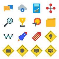 conjunto de iconos de optimización de motores de búsqueda para uso personal y comercial ... vector