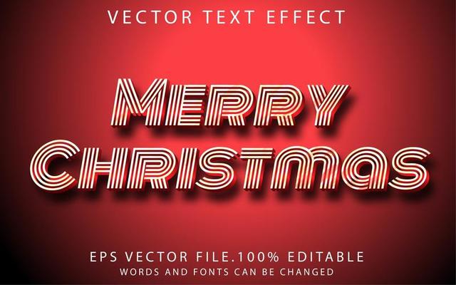 text effect merry christmas
