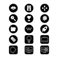 Icon Set Of Search Engine Optimization For Personal And Commercial Use... vector