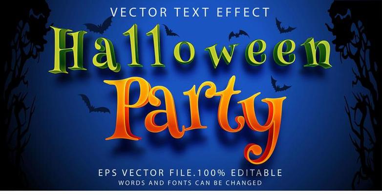 text effect halloween party