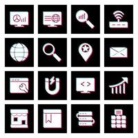 Icon Set Of Search Engine Optimization For Personal And Commercial Use... vector