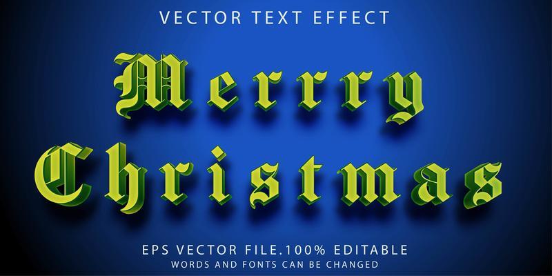 text effect merry christmas