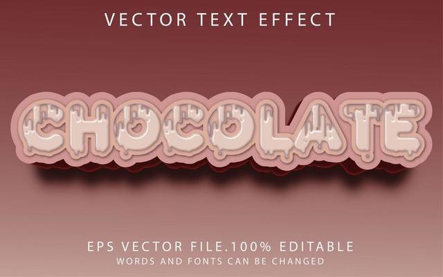 text effect chocolate