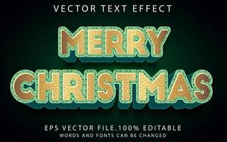 efecto de texto feliz navidad vector