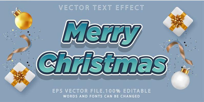 text effect merry christmas