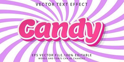 caramelo de efecto de texto vector