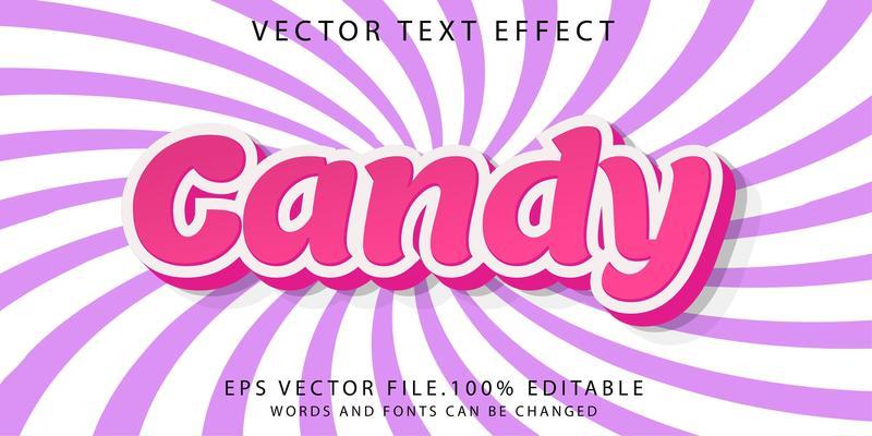 text effect candy