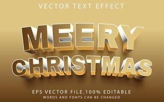 efecto de texto feliz navidad vector